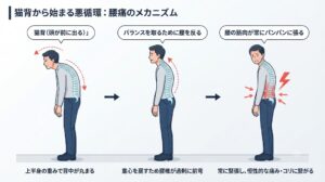 姿勢と腰痛とねこ背